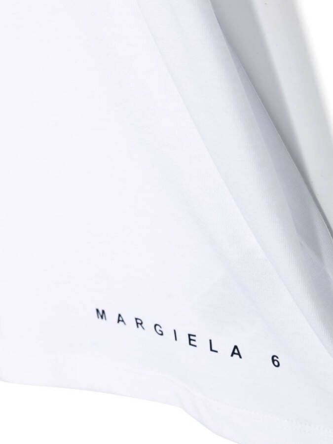 MM6 Maison Margiela Kids T-shirt met ronde hals Wit