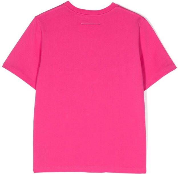 MM6 Maison Margiela Kids T-shirt met verfraaid logo Roze