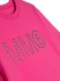 MM6 Maison Margiela Kids T-shirt met verfraaid logo Roze - Thumbnail 3