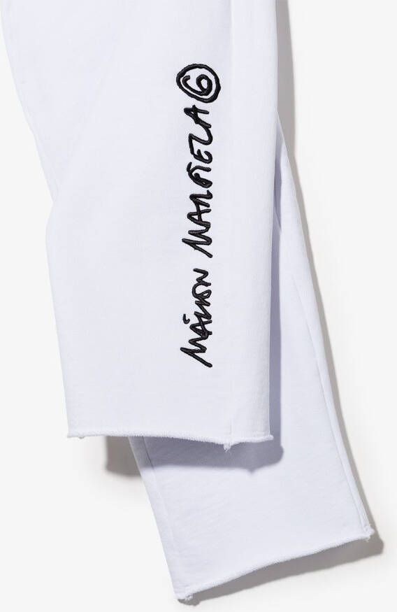 MM6 Maison Margiela Kids Trainingsbroek met geborduurd logo Wit