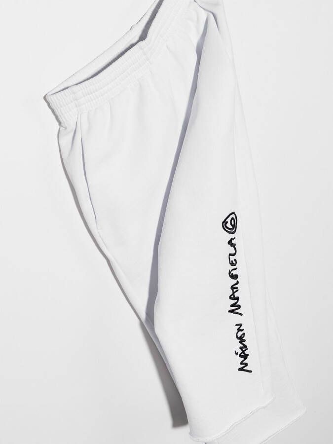 MM6 Maison Margiela Kids Trainingsbroek met geborduurd logo Wit