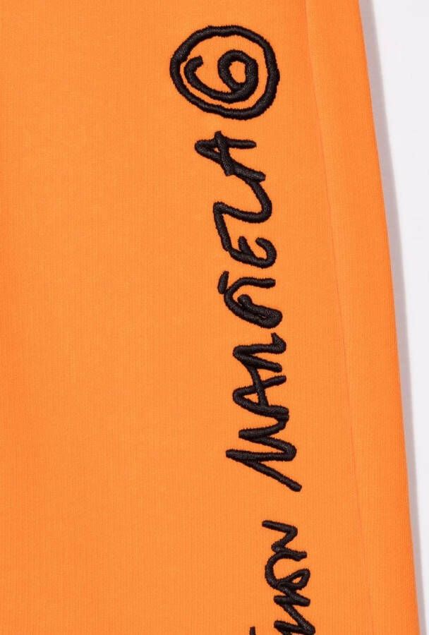 MM6 Maison Margiela Kids Trainingsbroek met wijde pijpen Oranje