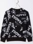 MM6 Maison Margiela Kids Trui met logoprint Zwart - Thumbnail 2