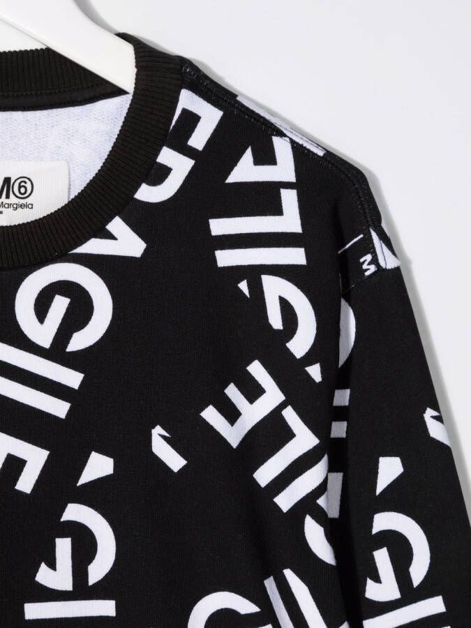 MM6 Maison Margiela Kids Trui met logoprint Zwart