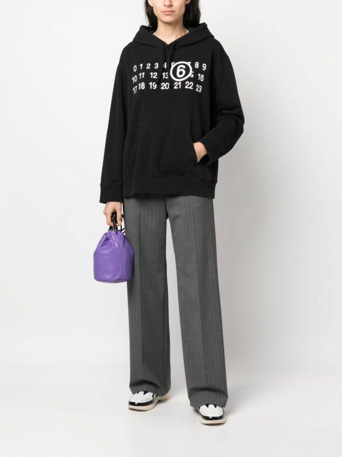 MM6 Maison Margiela Hoodie met logoprint Zwart