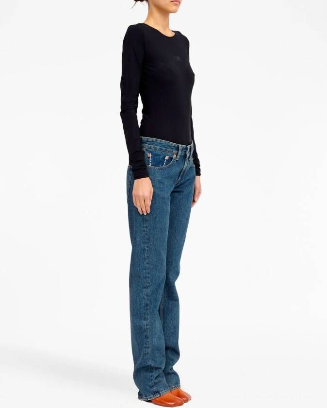 MM6 Maison Margiela low-rise straight-leg jeans Blauw