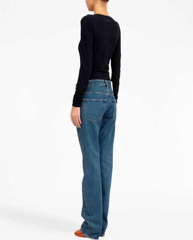 MM6 Maison Margiela low-rise straight-leg jeans Blauw