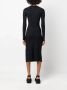 MM6 Maison Margiela Midi-jurk van imitatieleer Zwart - Thumbnail 4