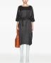 MM6 Maison Margiela Midi-jurk met ceintuur Zwart - Thumbnail 2