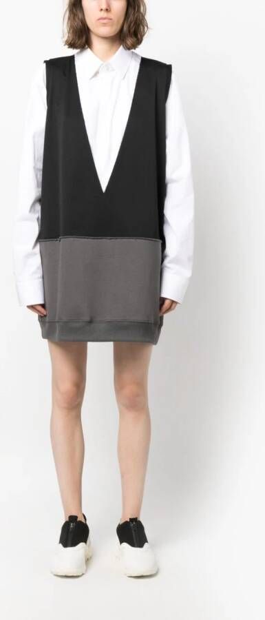 MM6 Maison Margiela Mini-jurk met V-hals Zwart