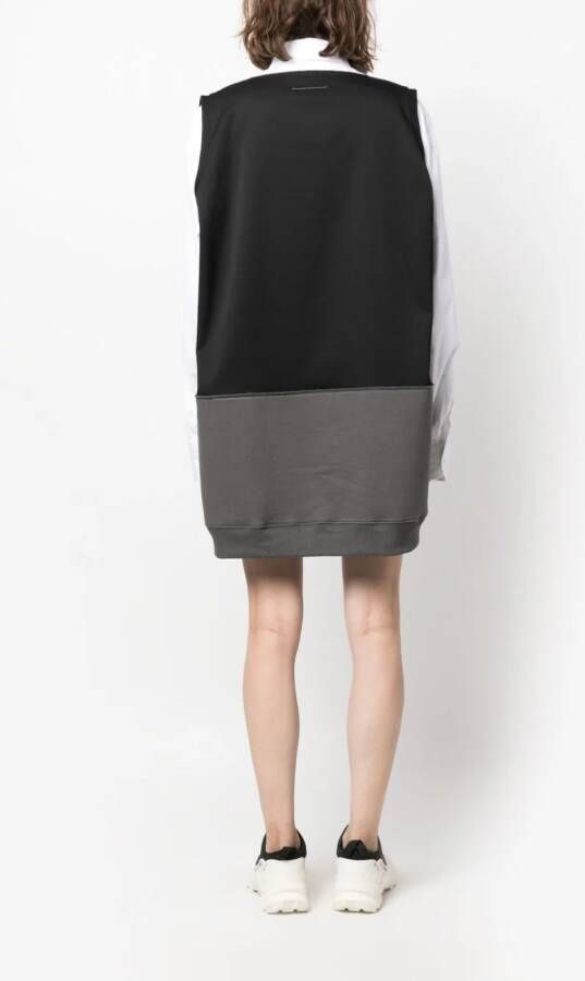 MM6 Maison Margiela Mini-jurk met V-hals Zwart