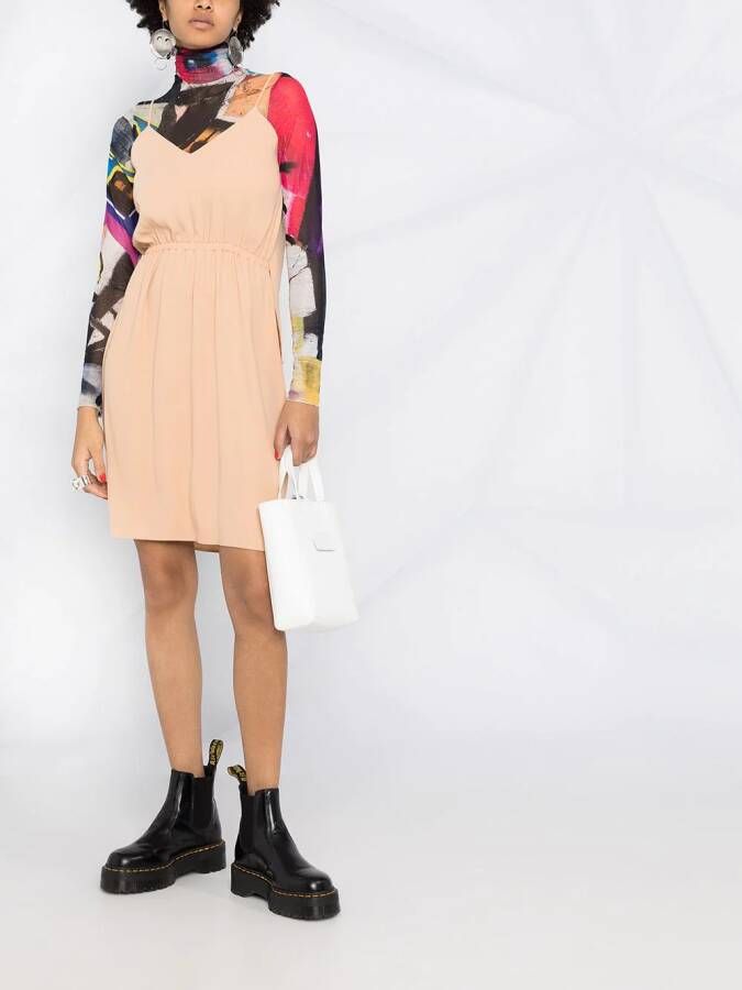 MM6 Maison Margiela Mouwloze shiftjurk Beige