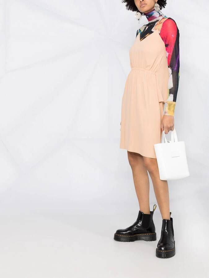 MM6 Maison Margiela Mouwloze shiftjurk Beige