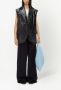MM6 Maison Margiela Leren gilet Zwart - Thumbnail 2