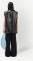 MM6 Maison Margiela Leren gilet Zwart - Thumbnail 4