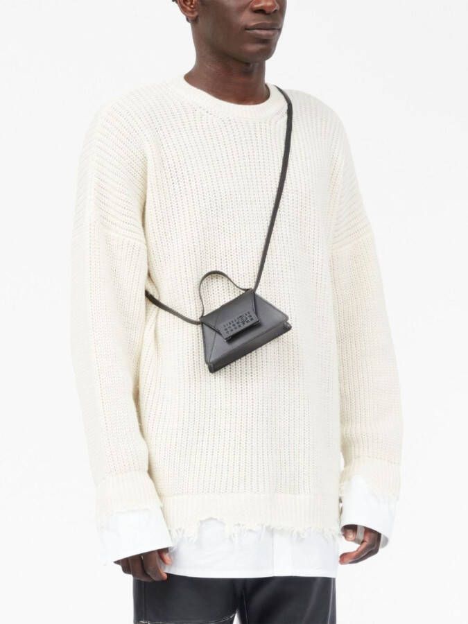 MM6 Maison Margiela Kleine Numeric tas met handgreep Zwart