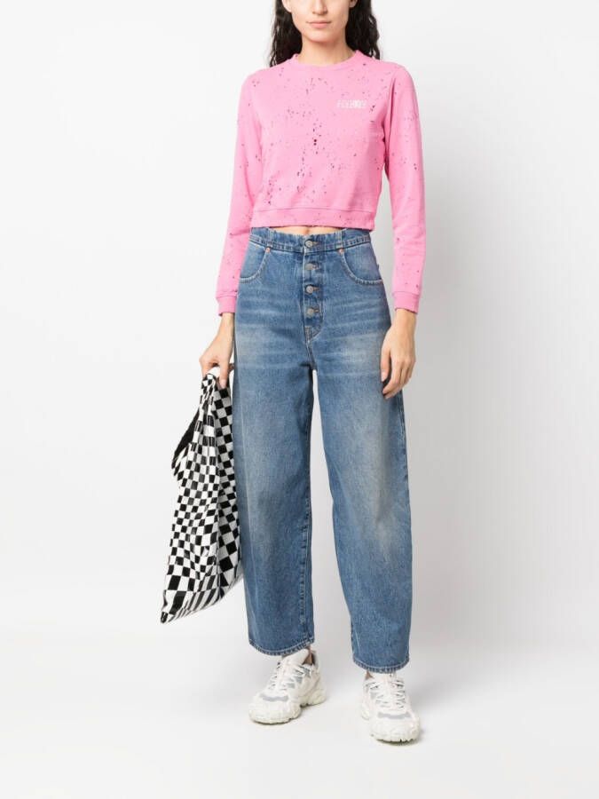 MM6 Maison Margiela Sweater met logoprint Roze