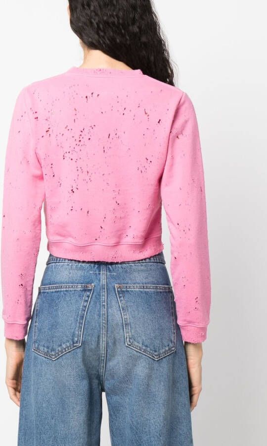 MM6 Maison Margiela Sweater met logoprint Roze