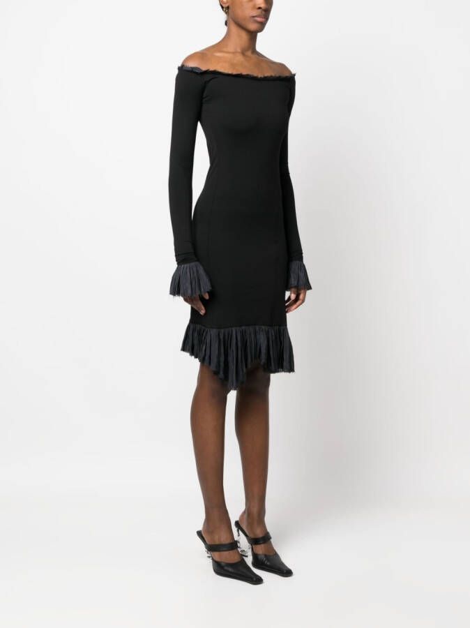 MM6 Maison Margiela Off-shoulder jurk Zwart