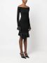 MM6 Maison Margiela Off-shoulder jurk Zwart - Thumbnail 3