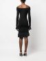 MM6 Maison Margiela Off-shoulder jurk Zwart - Thumbnail 4