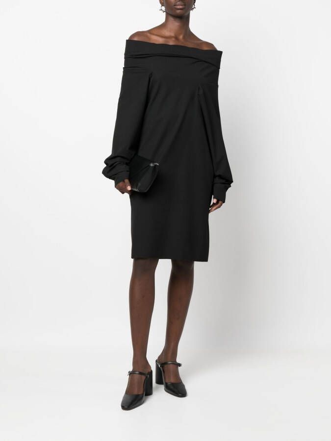 MM6 Maison Margiela Off-shoulder mini-jurk Zwart