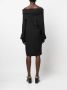 MM6 Maison Margiela Off-shoulder mini-jurk Zwart - Thumbnail 4
