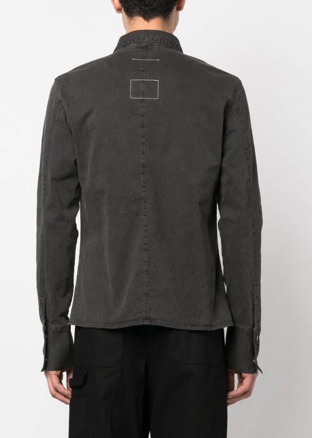 MM6 Maison Margiela Overhemd met geborduurd logo Grijs