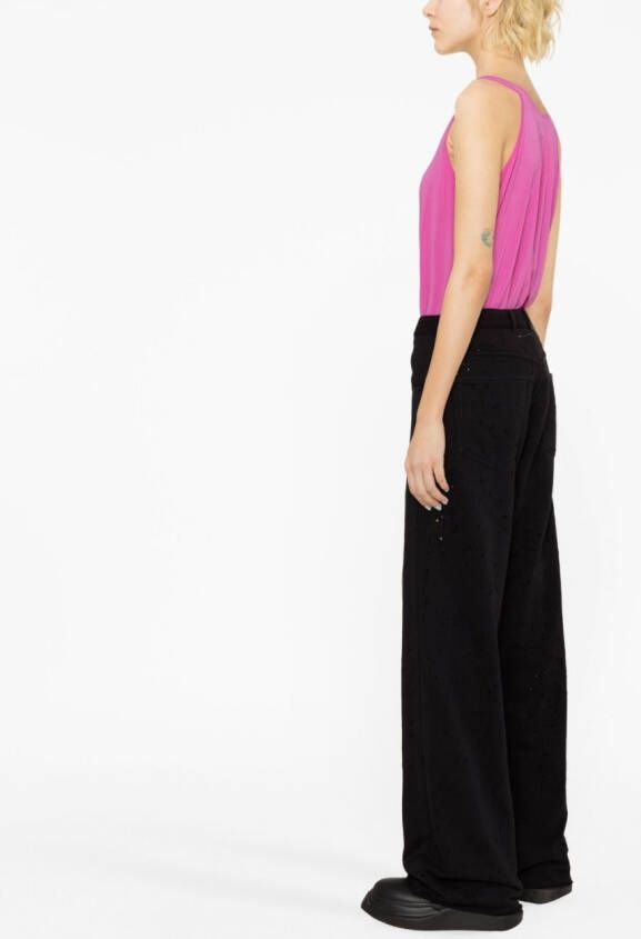 MM6 Maison Margiela Flared broek Zwart