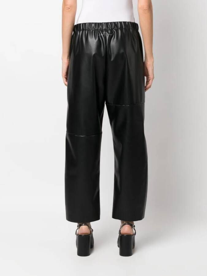 MM6 Maison Margiela Pantalon met elastische taille Zwart