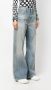 MM6 Maison Margiela High waist jeans met wijde pijpen Blauw - Thumbnail 3