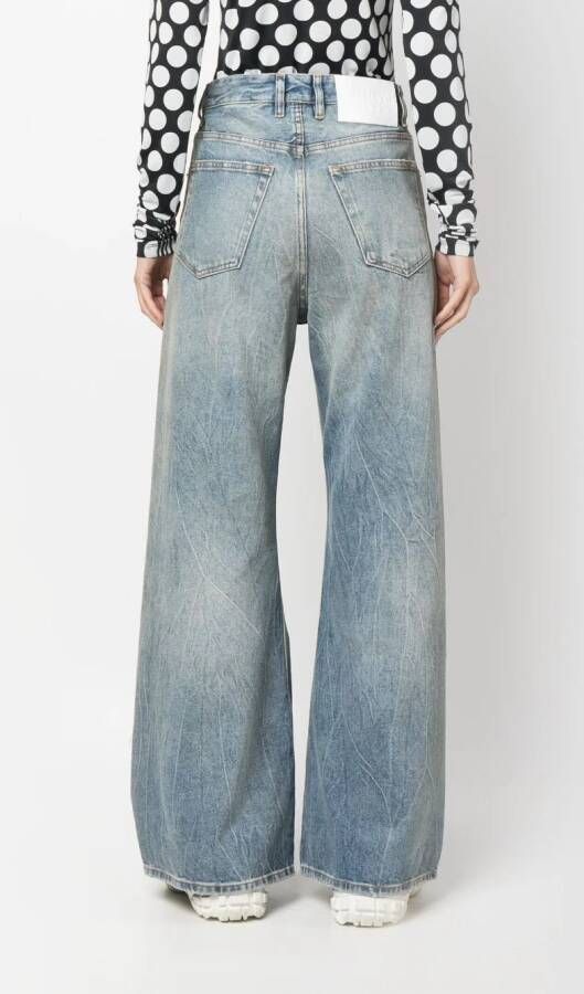 MM6 Maison Margiela High waist jeans met wijde pijpen Blauw