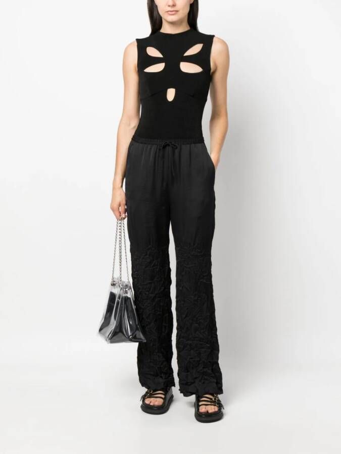 MM6 Maison Margiela Broek met trekkoordtaille Zwart
