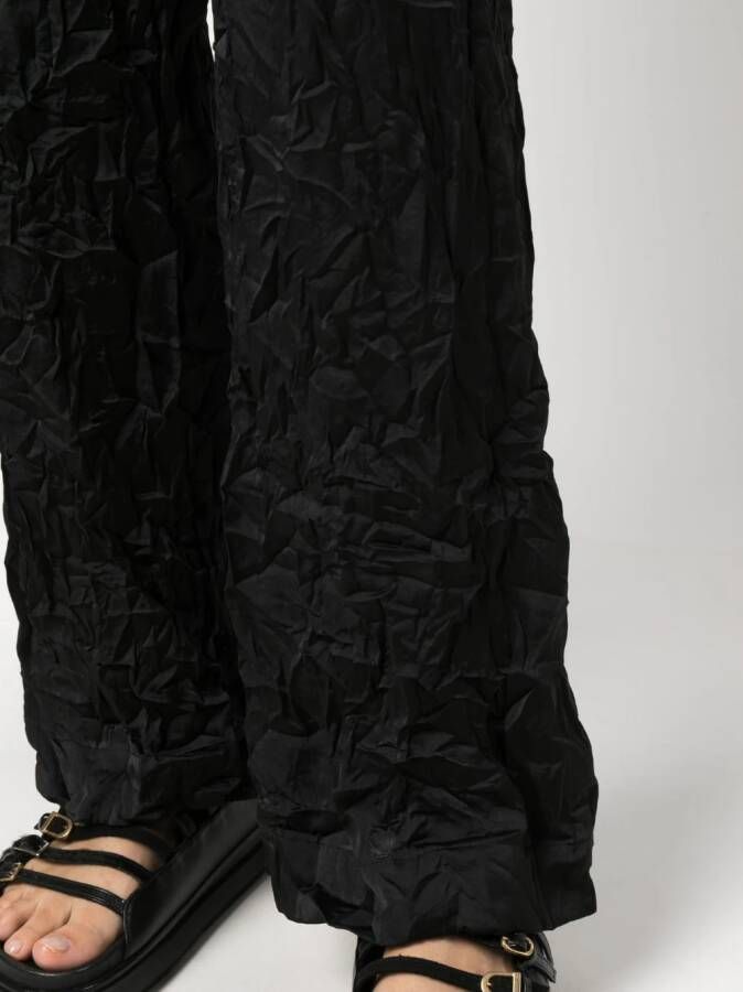 MM6 Maison Margiela Broek met trekkoordtaille Zwart