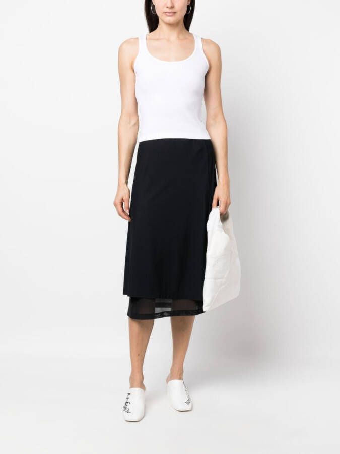 MM6 Maison Margiela Geribbelde tanktop Wit