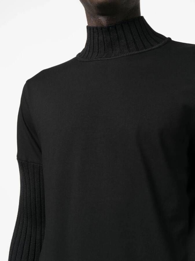 MM6 Maison Margiela Sweater met geribbeld detail Zwart