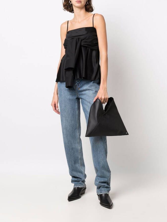 MM6 Maison Margiela Japanese leren shopper Zwart