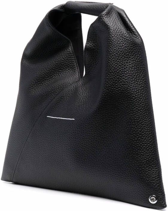 MM6 Maison Margiela Japanese leren shopper Zwart
