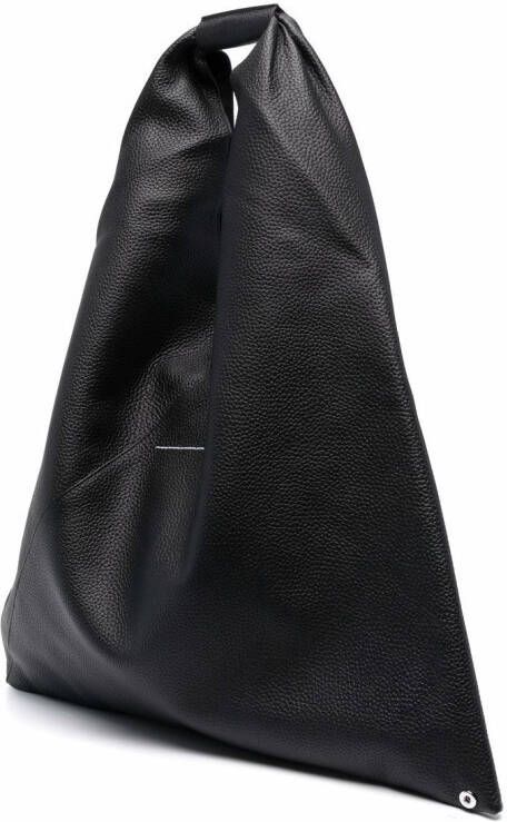 MM6 Maison Margiela Japanese leren shopper Zwart