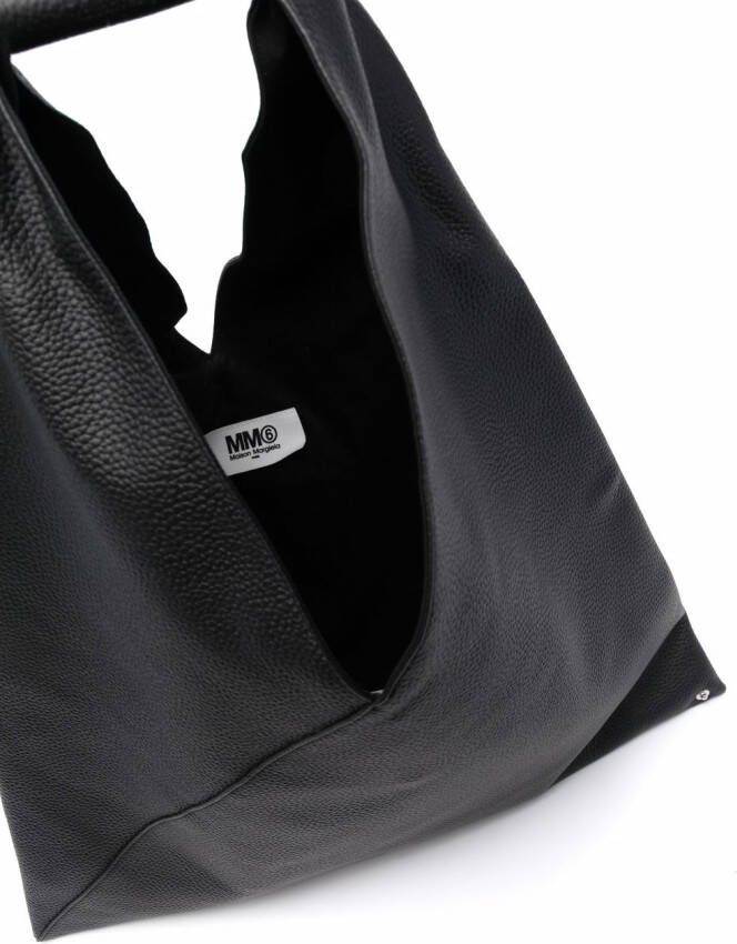 MM6 Maison Margiela Japanese leren shopper Zwart