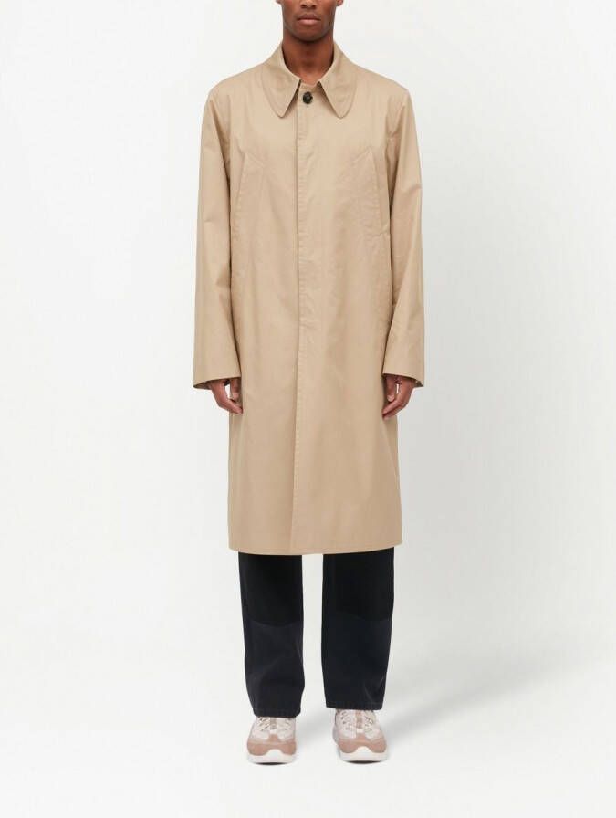 MM6 Maison Margiela Trenchcoat met enkele rij knopen Beige