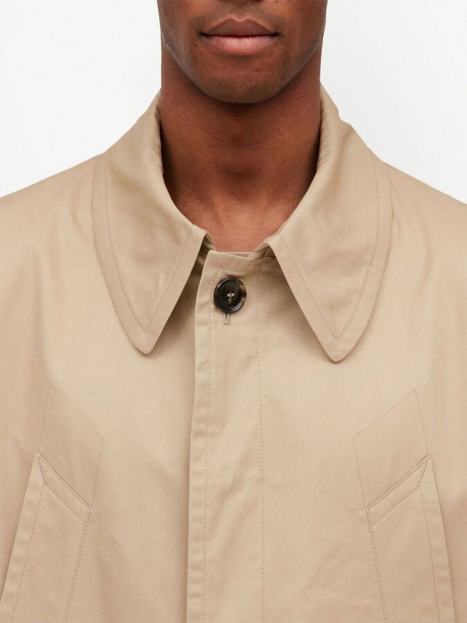 MM6 Maison Margiela Trenchcoat met enkele rij knopen Beige