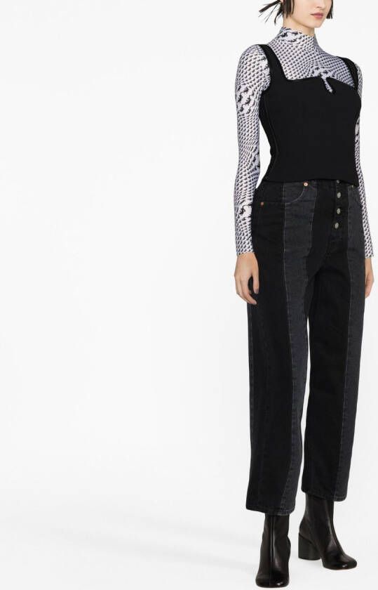 MM6 Maison Margiela Cropped jeans Zwart