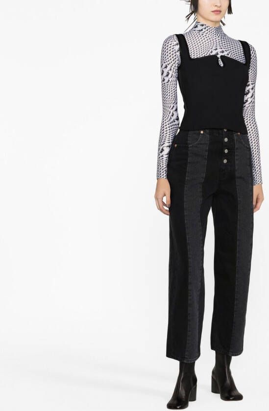 MM6 Maison Margiela Cropped jeans Zwart