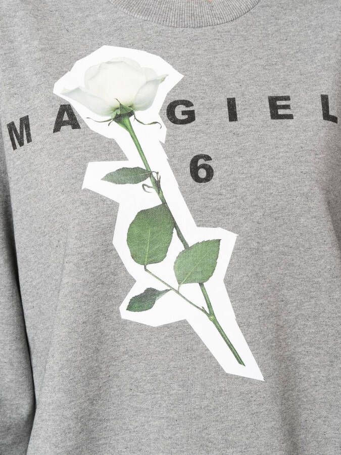 MM6 Maison Margiela Sweater met logoprint Grijs