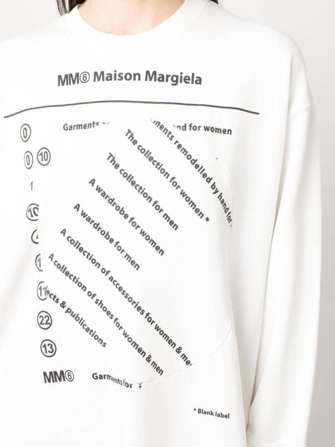 MM6 Maison Margiela Sweaterjurk met logoprint Wit