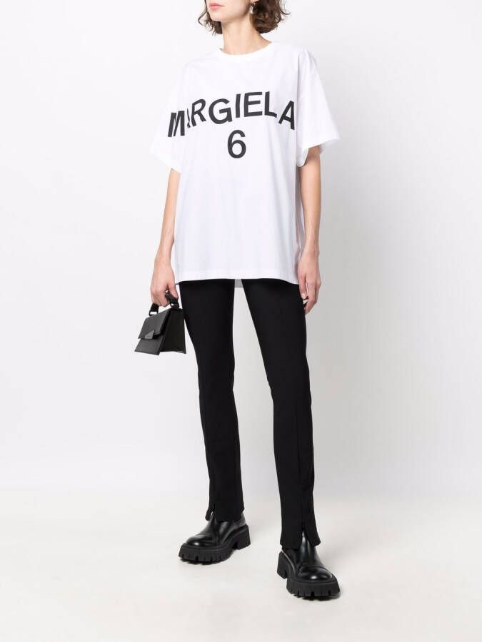 MM6 Maison Margiela T-shirt met logoprint Wit