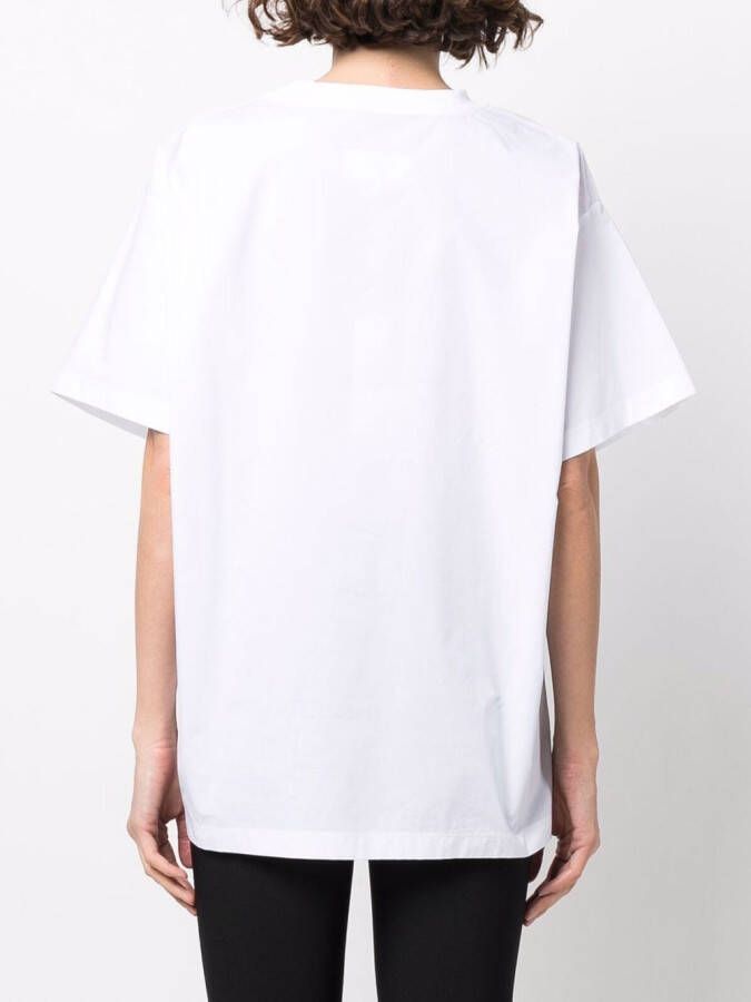 MM6 Maison Margiela T-shirt met logoprint Wit