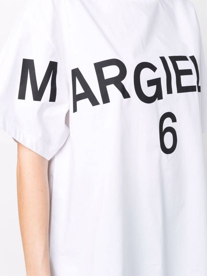 MM6 Maison Margiela T-shirt met logoprint Wit