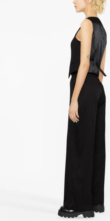 MM6 Maison Margiela Pantalon met wijde pijpen Zwart